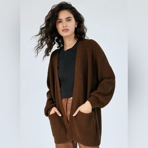 NWT! Aritzia Wilfred Free Unwind Cardigan - Cognac